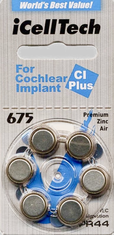 ICellTech COHLEAR IMPLANT № 675 батарейки
